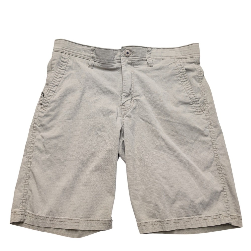 Weatherproof Ripstop Shorts Mens 32 Tan Khaki Flat Front Outdoor Casual Utility